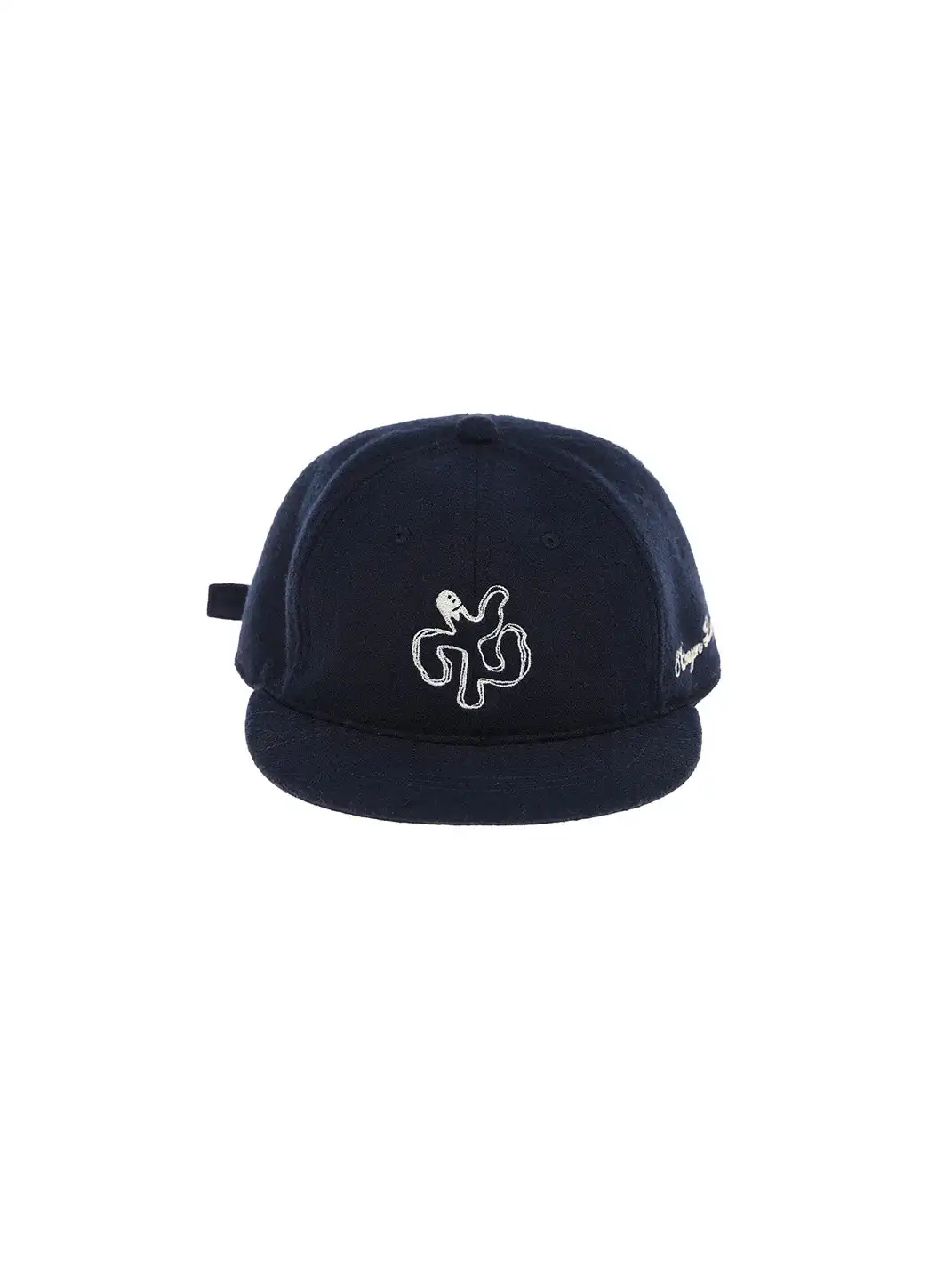 6CRAYON | Classic Embroidered Wool Blend Six-Panel Baseball Cap - Navy Blue