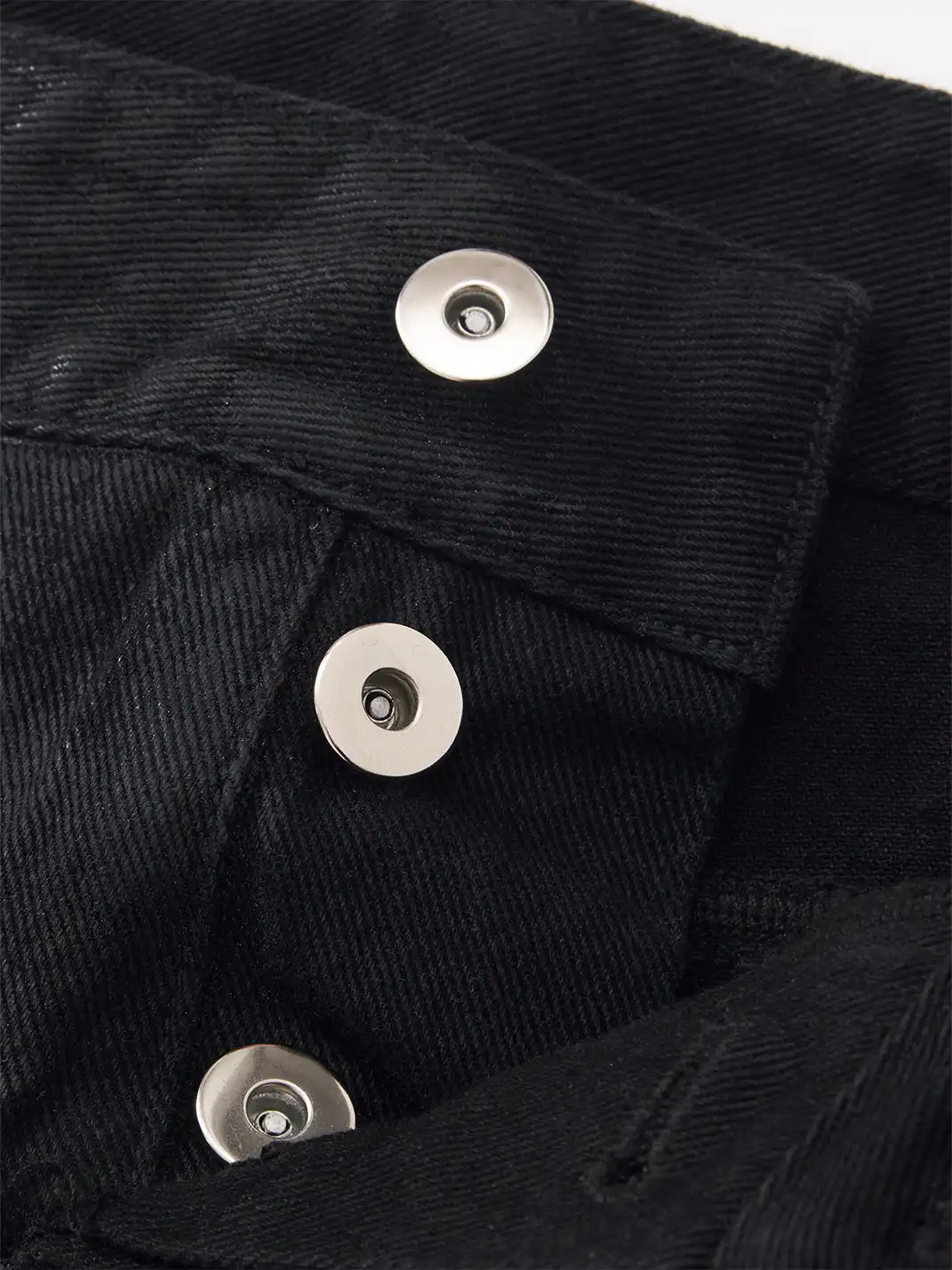 BE A DEVIL | Hand-Waxed Brush Silver Damaged Wide-Leg Pants