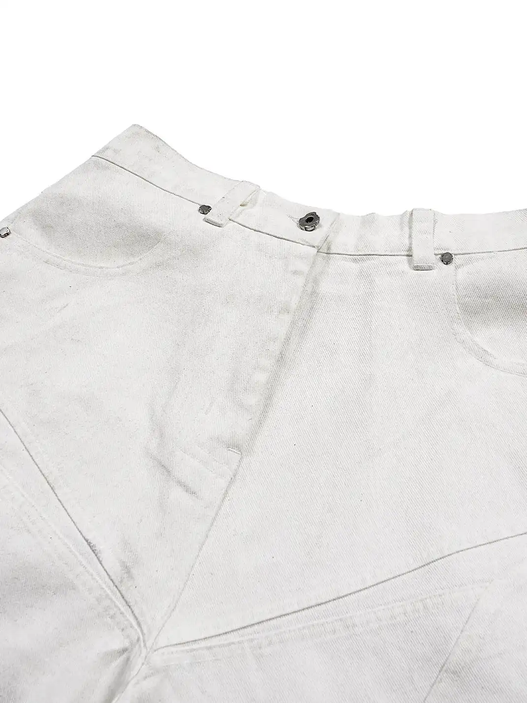 UNDERWATER | Infernal Gaze Crinkled Waxed Wide-Leg Pants White