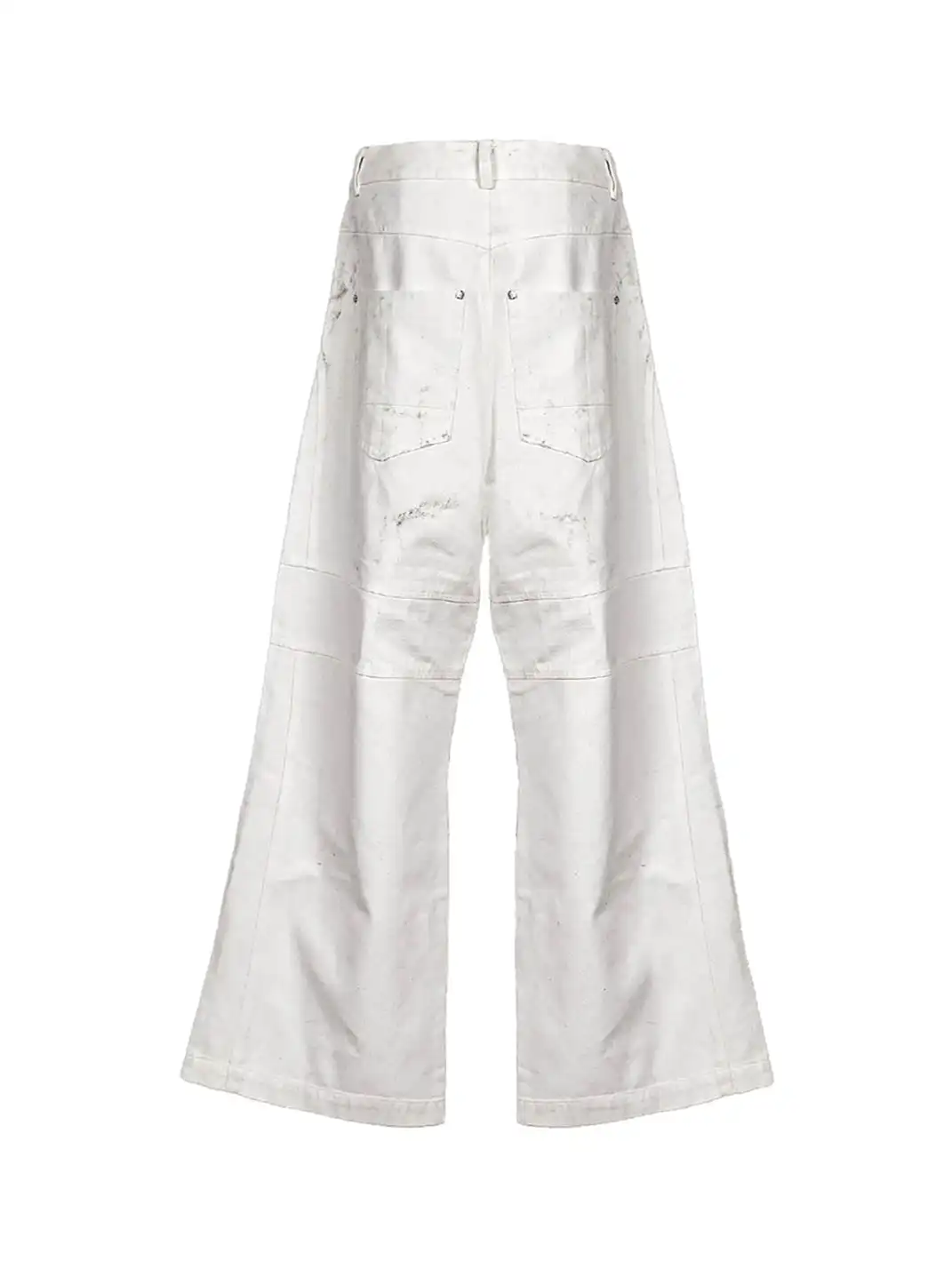 UNDERWATER | Infernal Gaze Crinkled Waxed Wide-Leg Pants White
