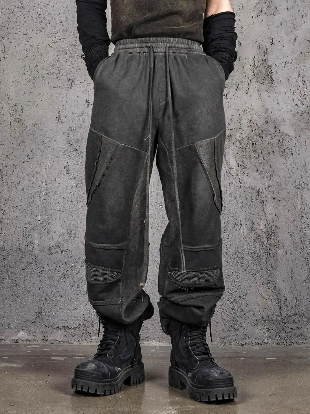 UNDERWATER | Distressed Demon Clad Deconstructed Pants