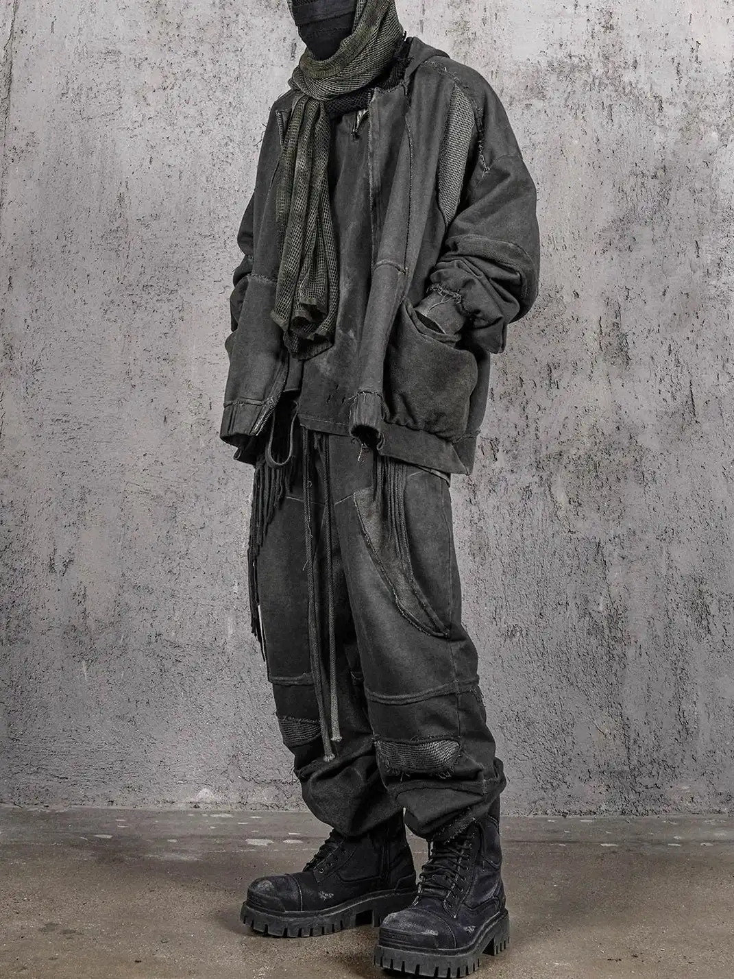 UNDERWATER | Distressed Demon Clad Deconstructed Pants