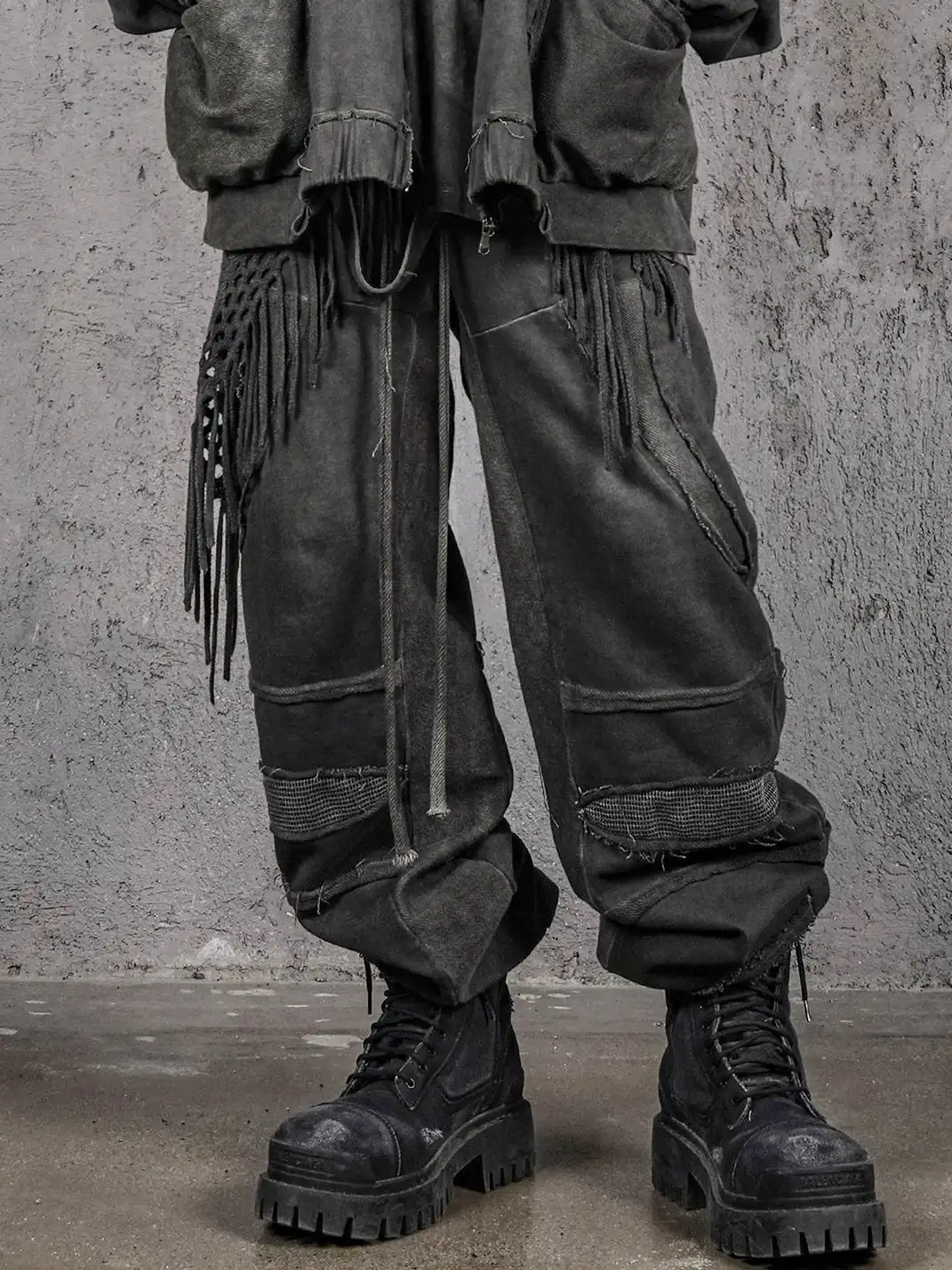 UNDERWATER | Distressed Demon Clad Deconstructed Pants
