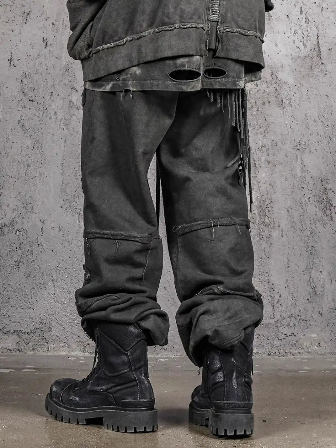 UNDERWATER | Distressed Demon Clad Deconstructed Pants