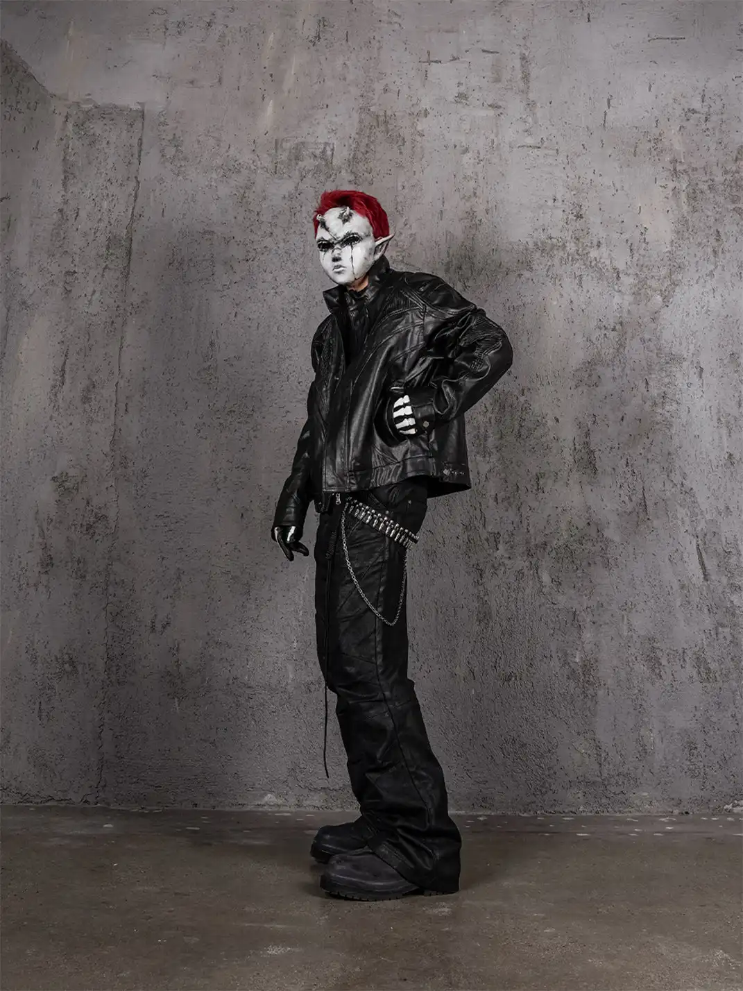 UNDERWATER | Deconstructed Waxed Denim Flared Pants