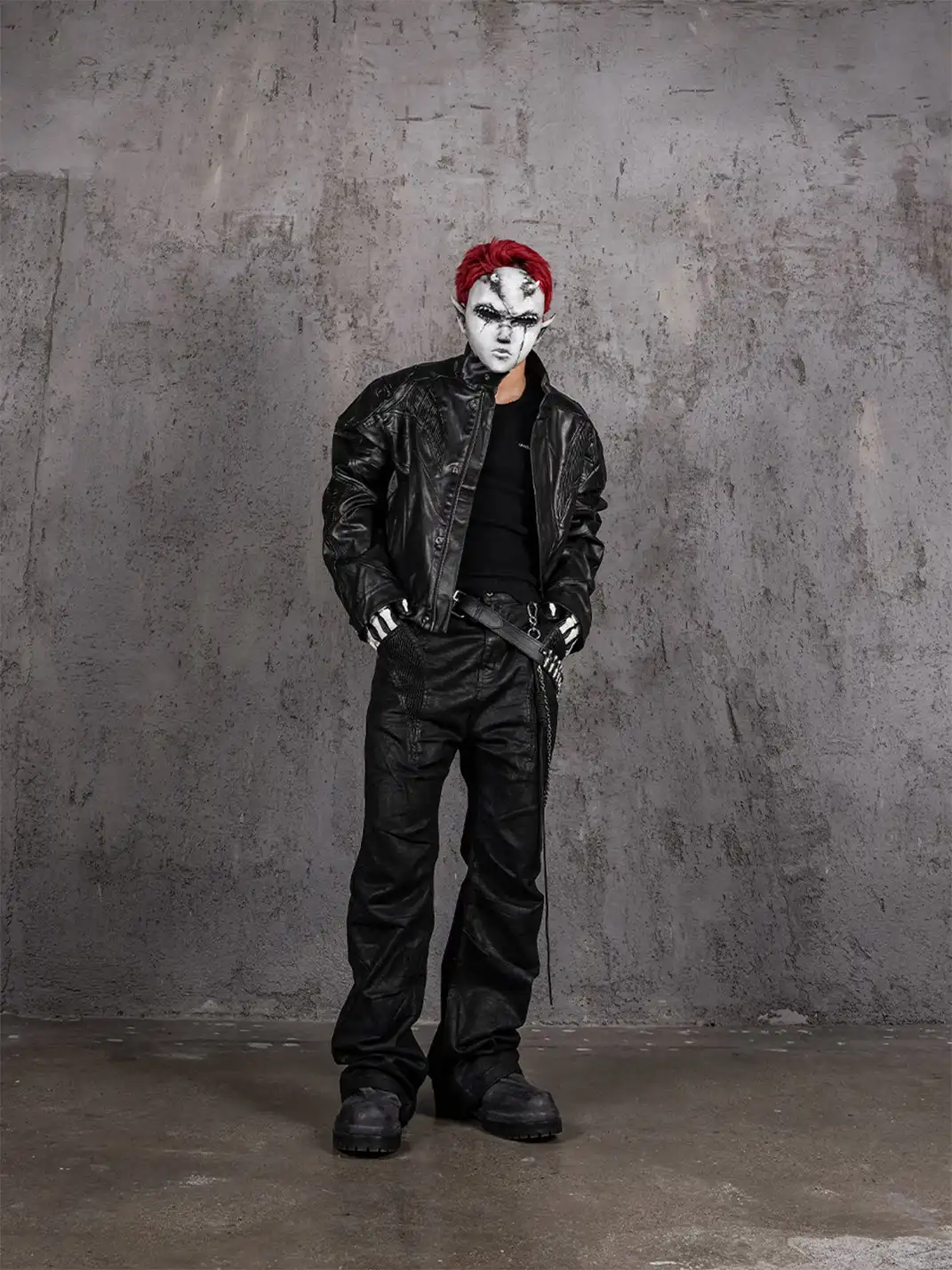 UNDERWATER | Deconstructed Waxed Denim Flared Pants