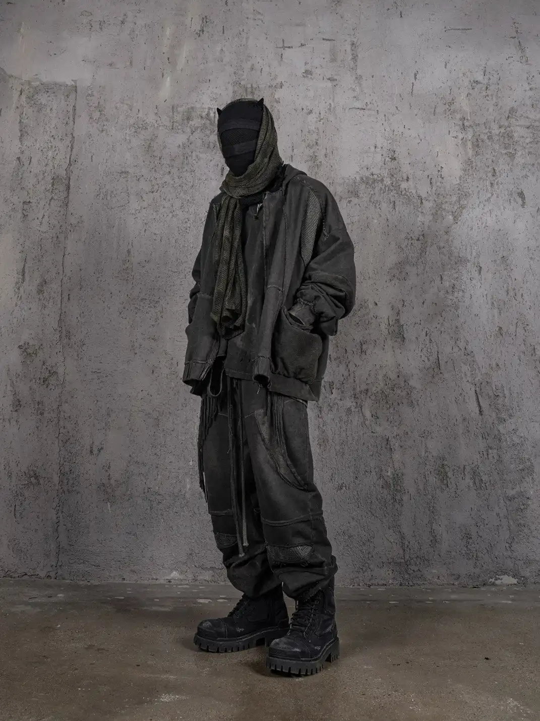 UNDERWATER | Distressed Demon Clad Deconstructed Hooded Jacket