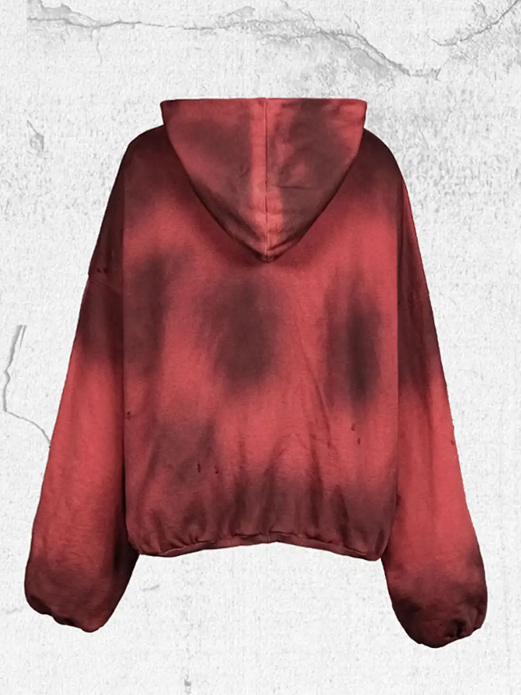 UNDERWATER | Ashen Ember Distressed Elevated Hoodie Red