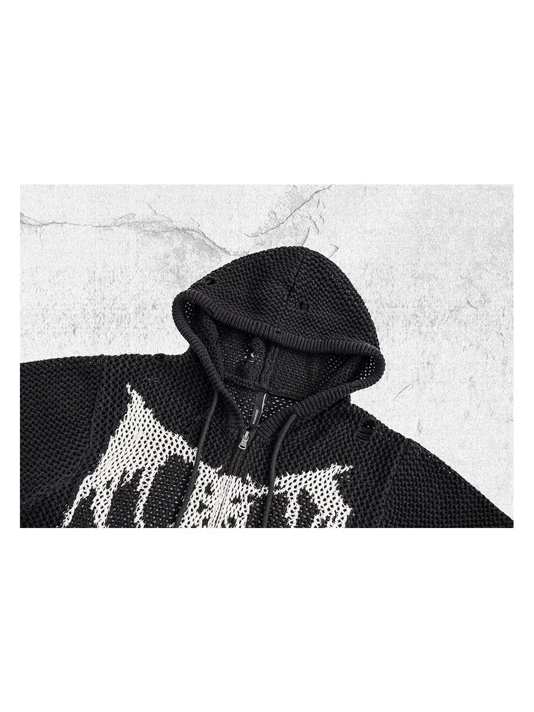 UNDERWATER | Hellbound Wing Hooded Zip-Up Cardigan