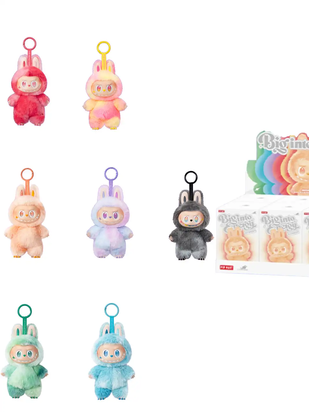 POP MART丨LABUBU Macaron Rubber Face Keychain Figure Blind Box - High Energy Ahead Full Box of 6 Pcs