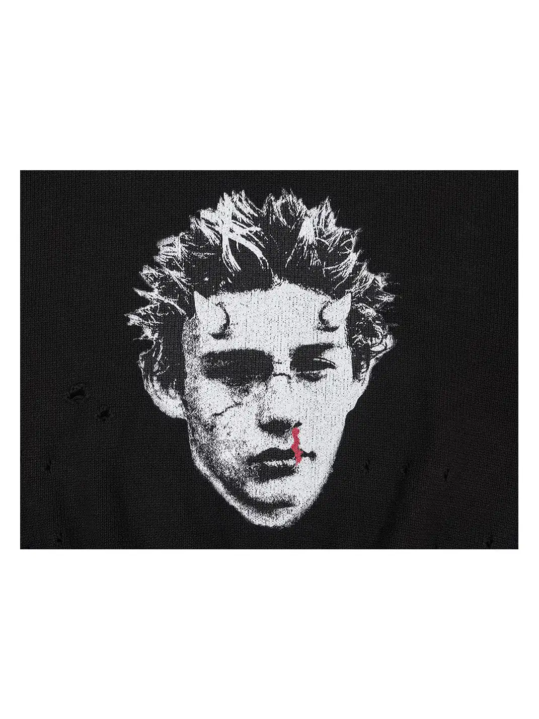 UNDERWATER | Demon Portrait Distressed Sweater