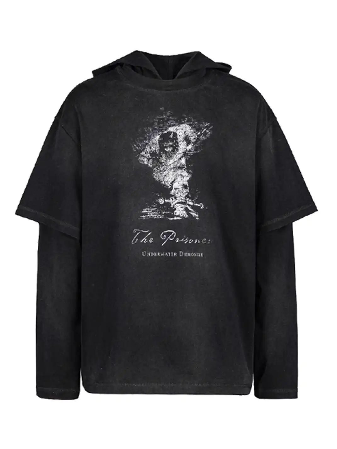 UNDERWATER | The Prisoner Distressed Layered Hoodie