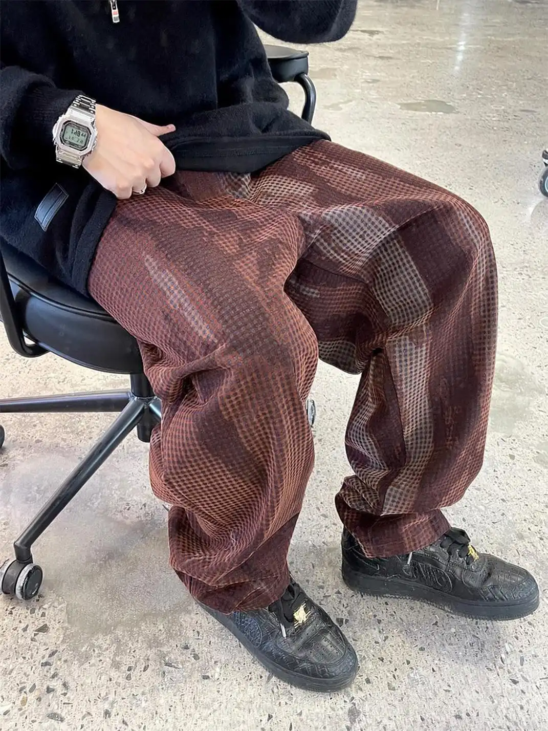 ME DA IGUAL | Tie Dye Plaid Pants