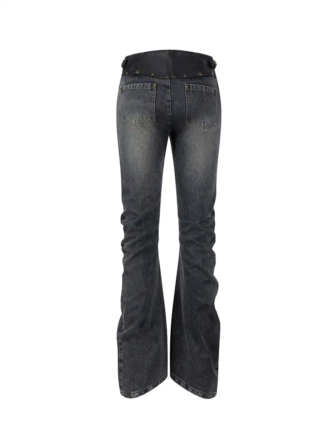 CestNous | Lace-Up Waist Pleated Denim Pants