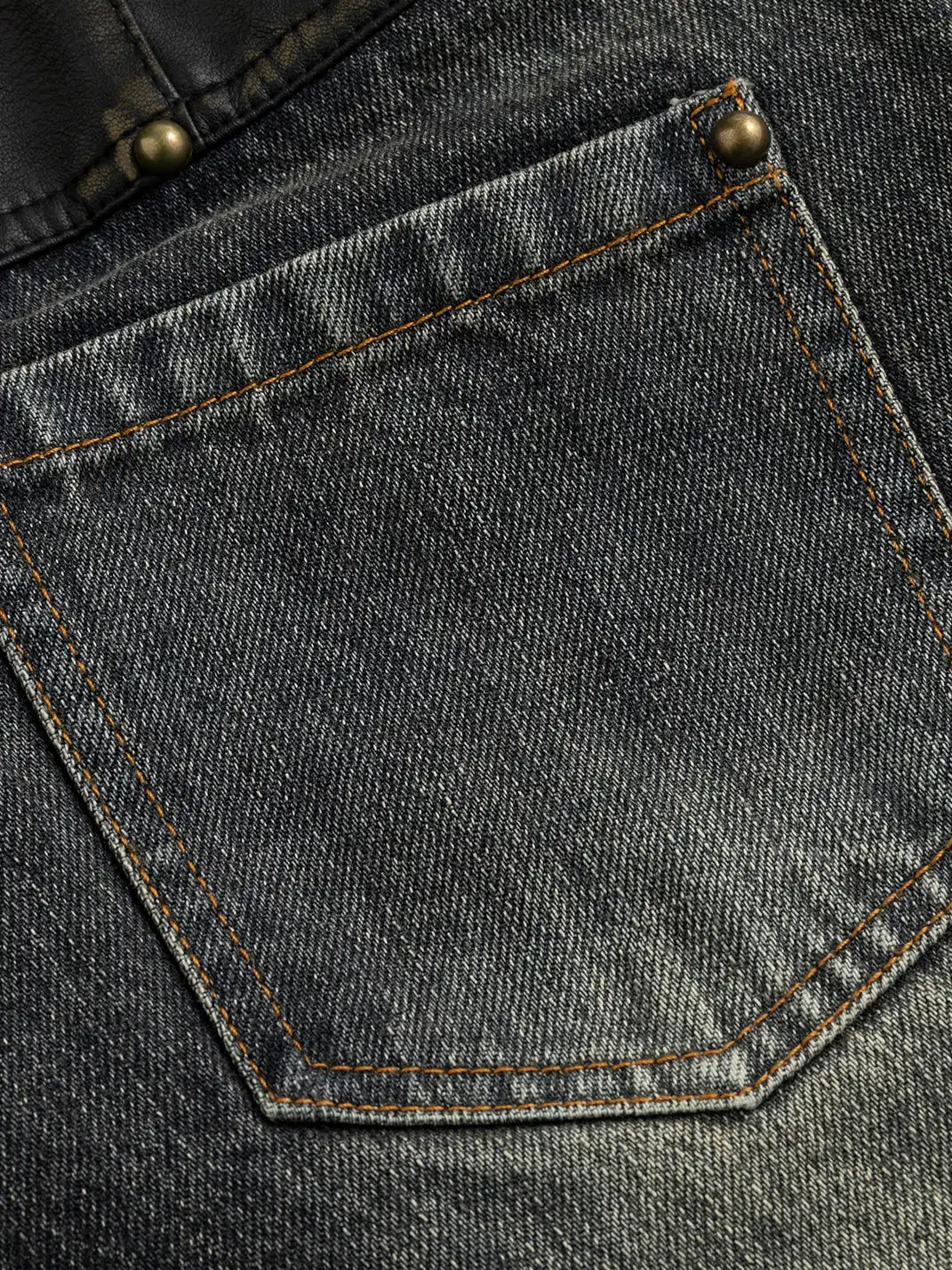 CestNous | Lace-Up Waist Pleated Denim Pants