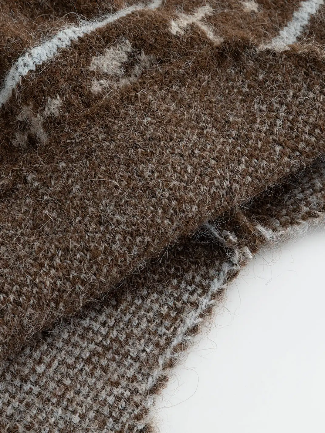 CestNous | Pom-Pom Tassel Striped Snowflake Knit Hat