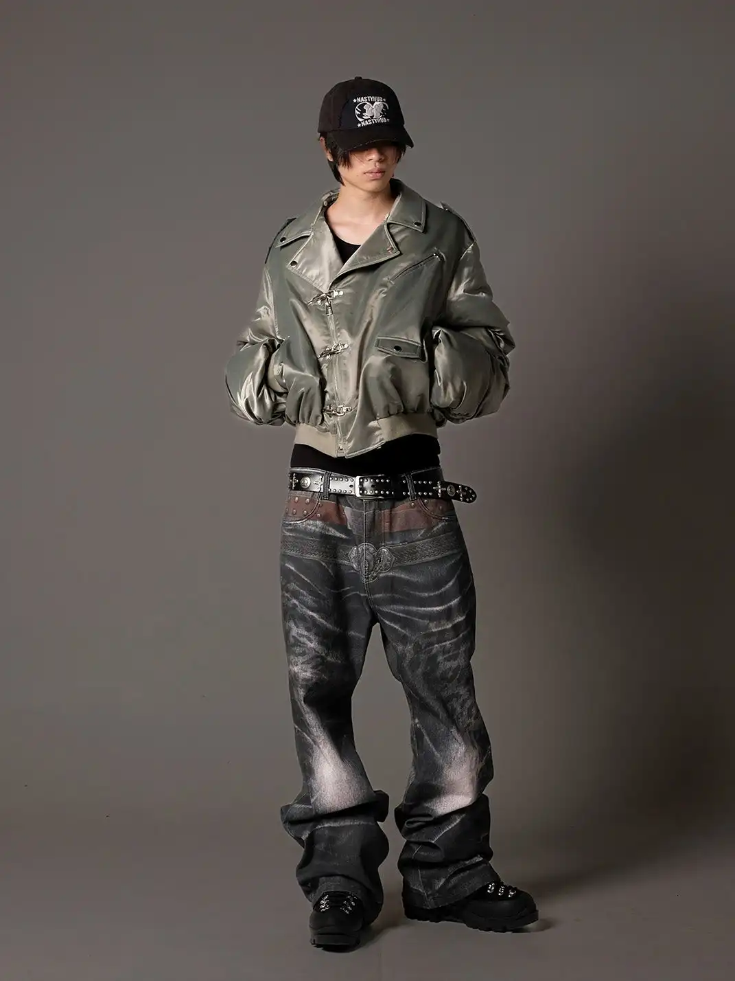 Nastyhub | Detachable Fur Collar Moto Bomber Jacket