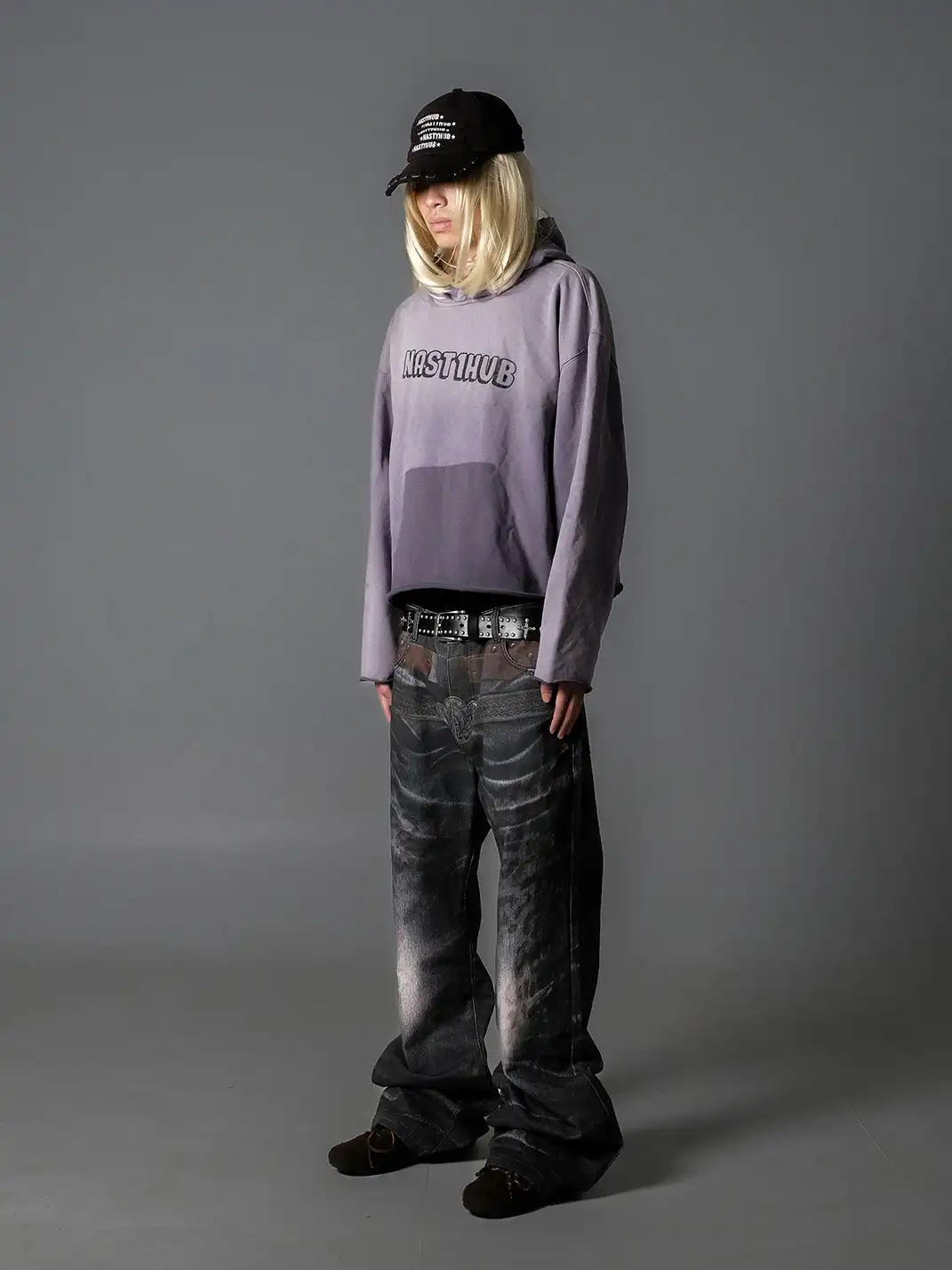 Nastyhub | Printed Wave Leopard Pattern Jeans