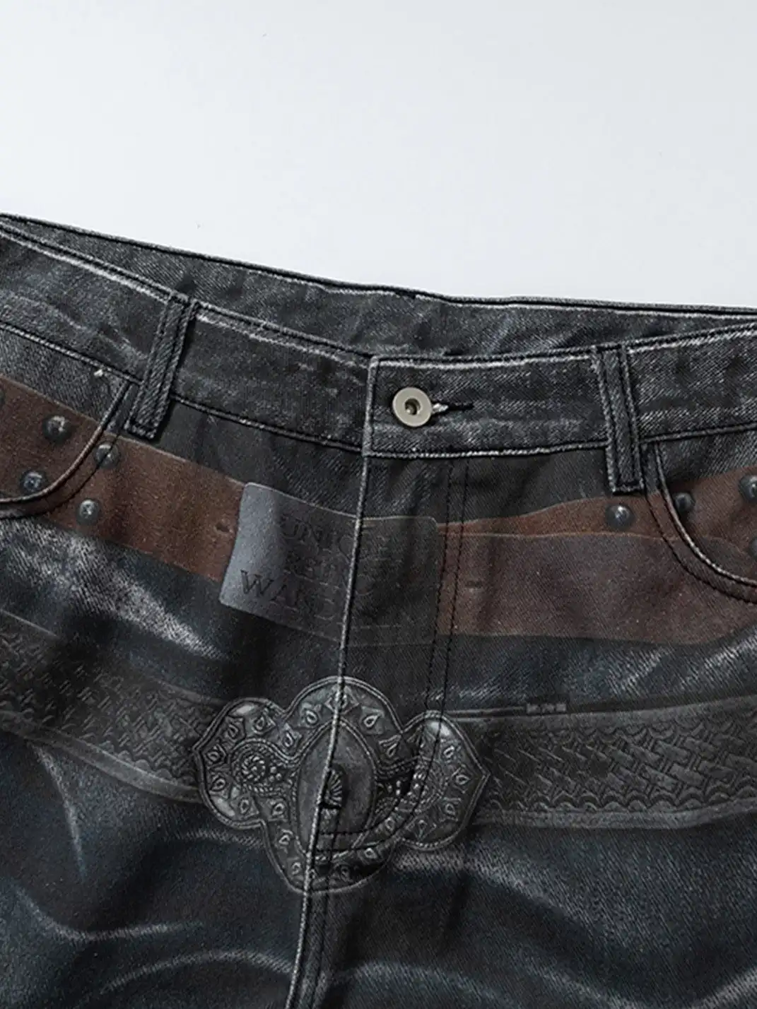 Nastyhub | Printed Wave Leopard Pattern Jeans