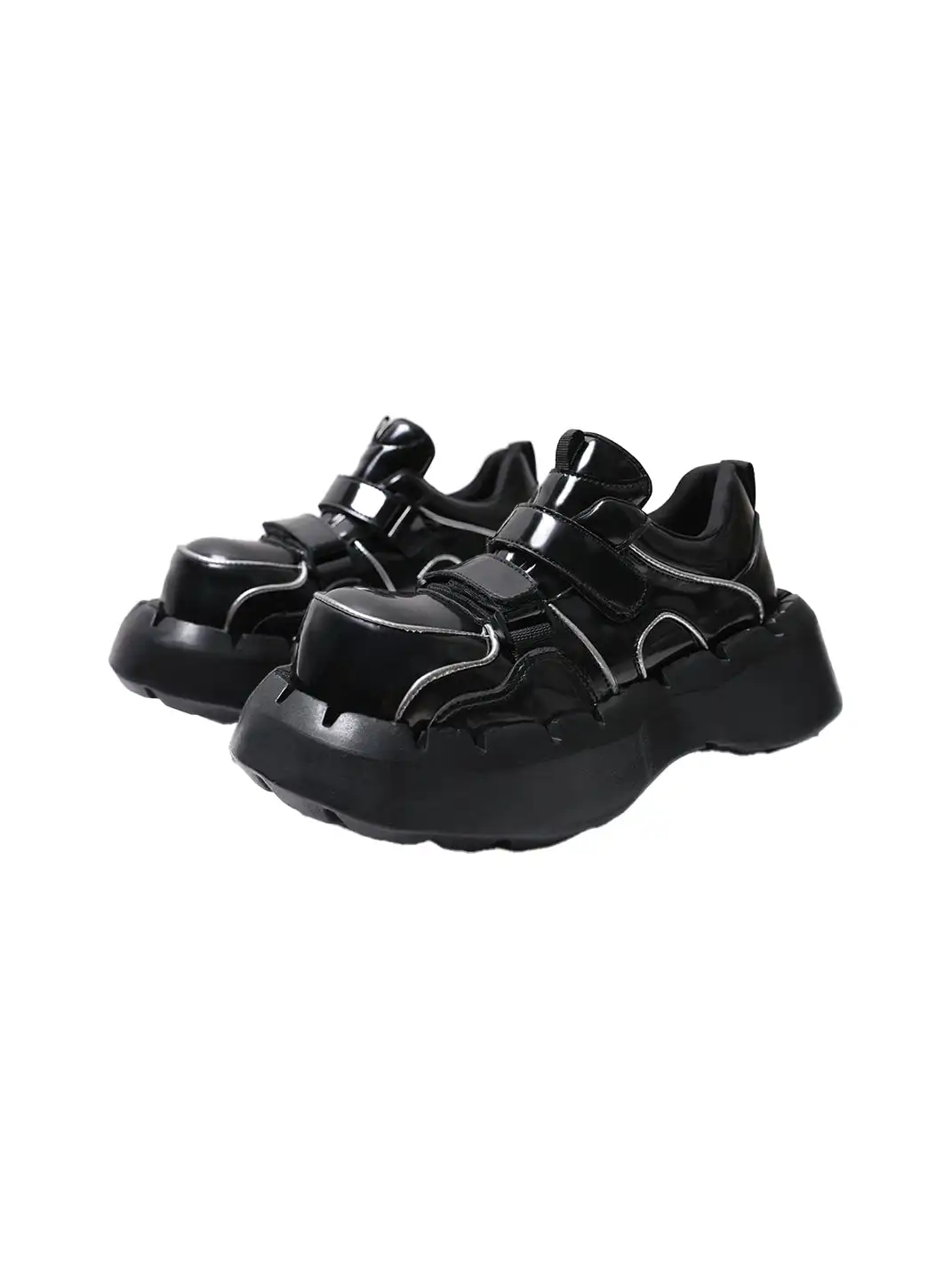 PINJIAHUI | Velcro Platform Shoes
