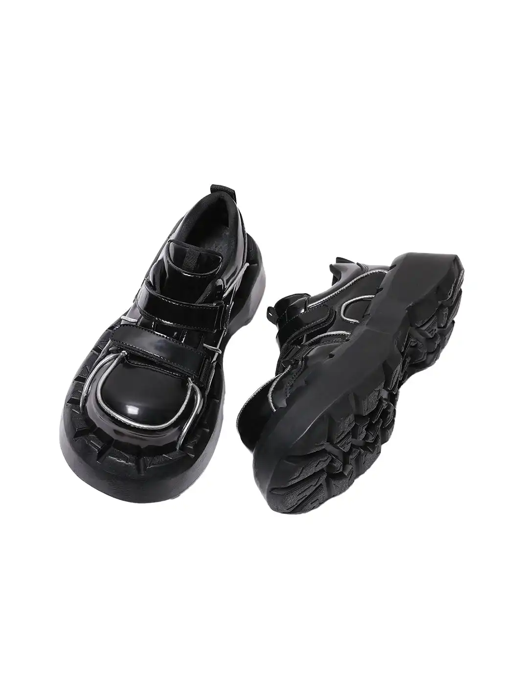 PINJIAHUI | Velcro Platform Shoes