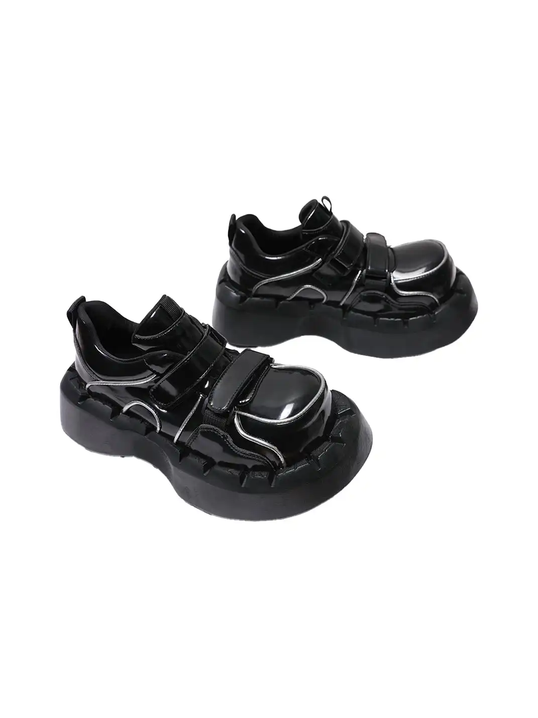 PINJIAHUI | Velcro Platform Shoes