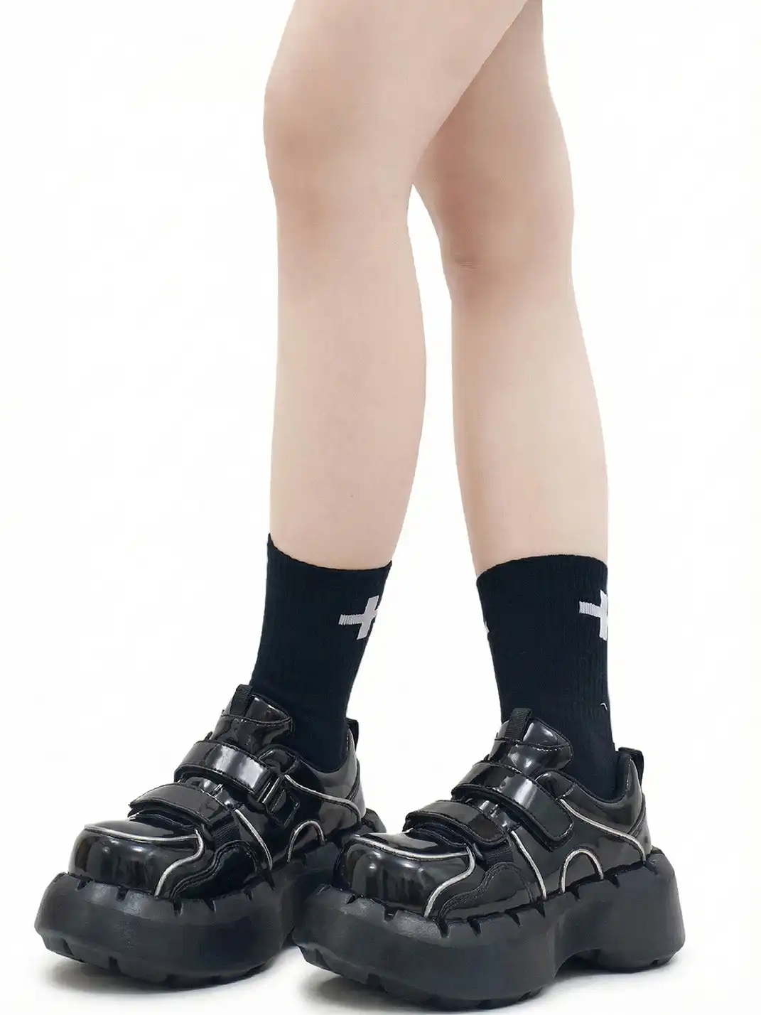 PINJIAHUI | Velcro Platform Shoes