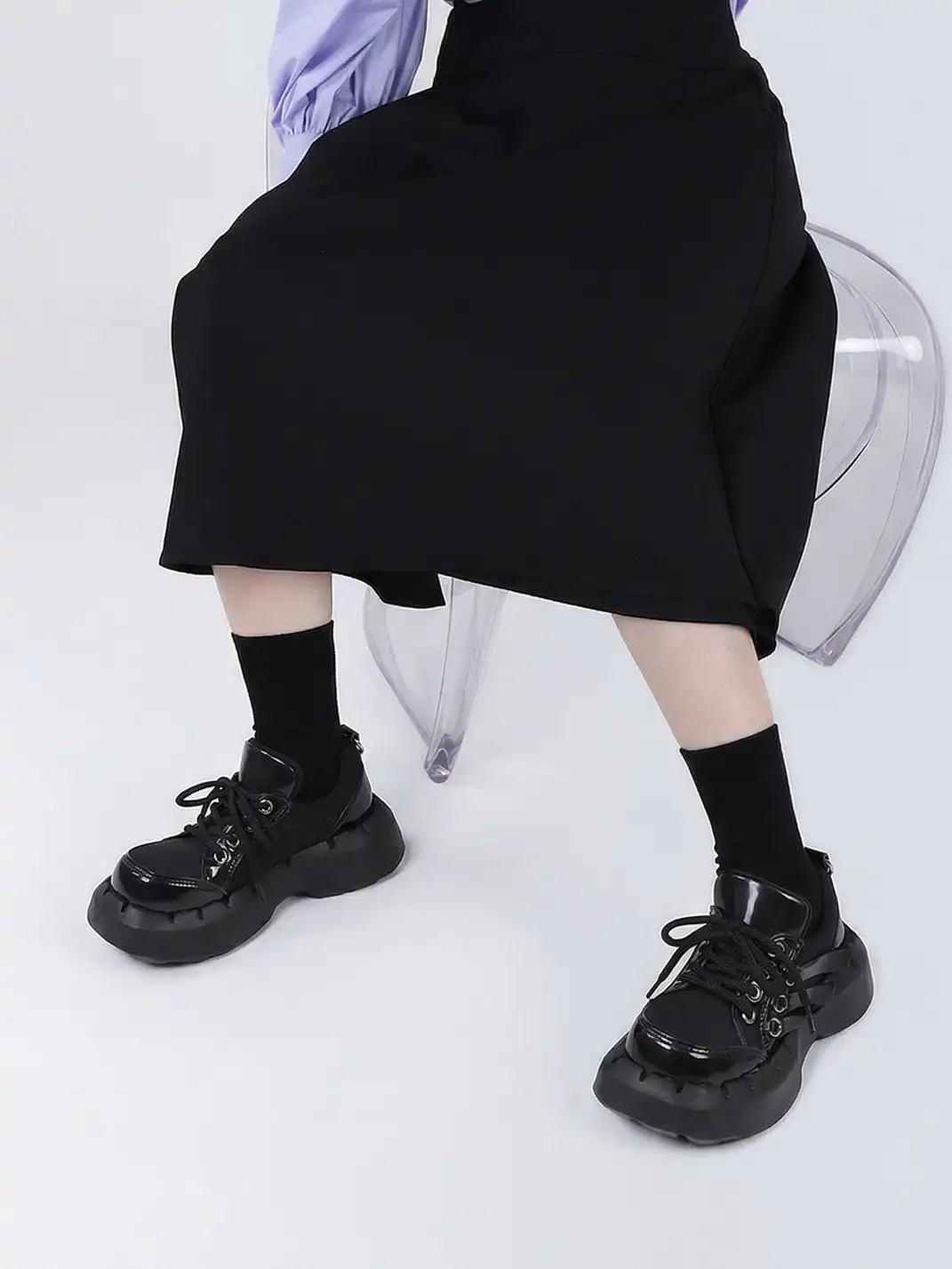 PINJIAHUI | Lace-up Platform Shoes