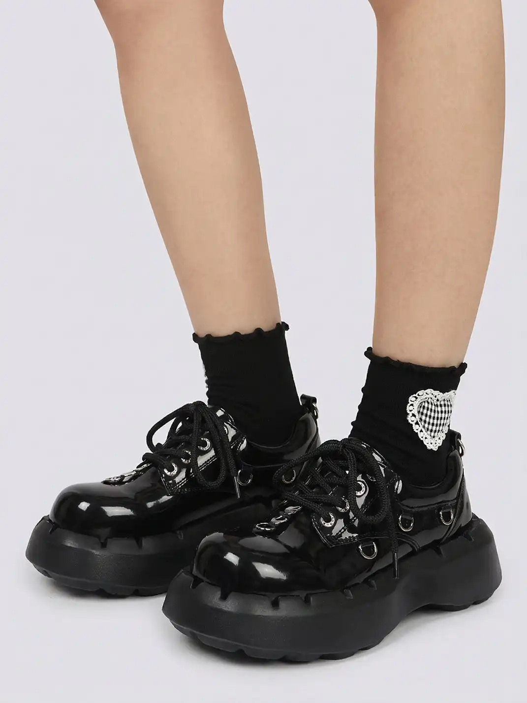 PINJIAHUI | Metal Punk Platform Shoes