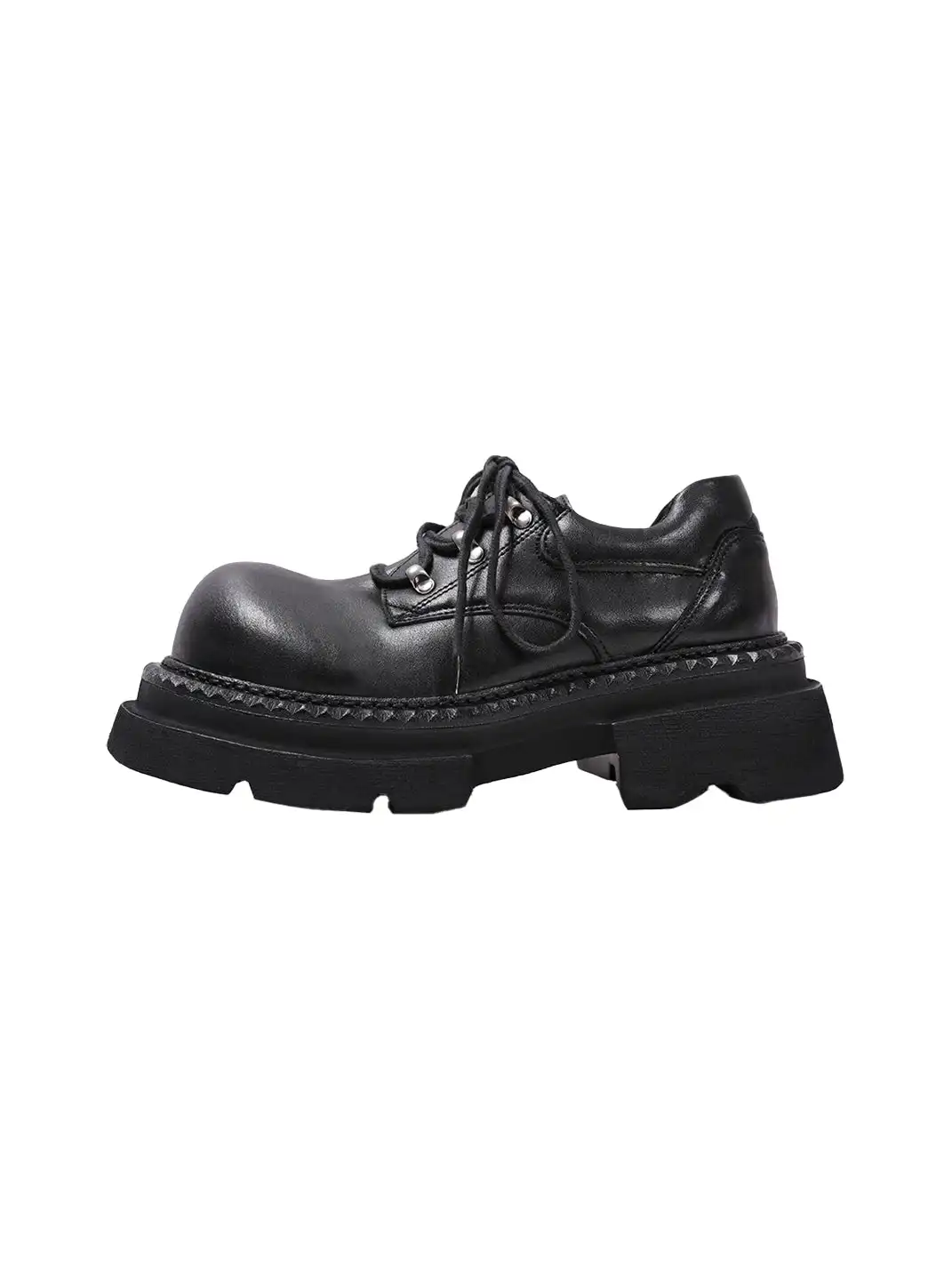 PINJIAHUI | Lace-up Leather Derby Shoes