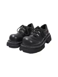PINJIAHUI | Lace-up Leather Derby Shoes