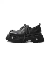 PINJIAHUI | Metal Square-toe Derby Shoes