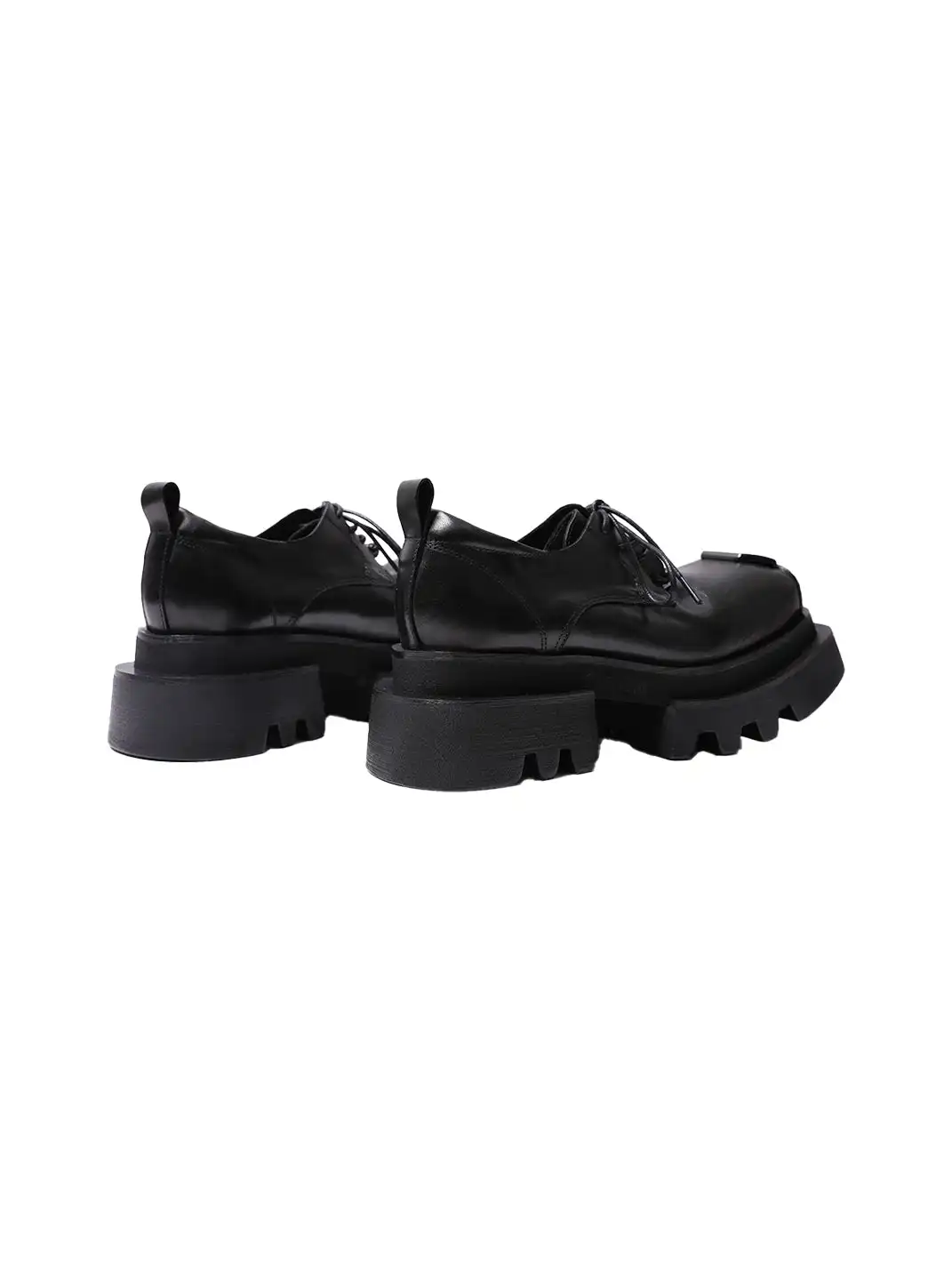 PINJIAHUI | Retro Square-toe Derby Shoes