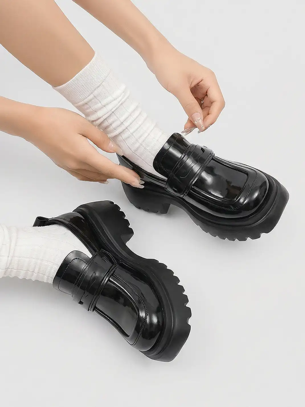 PINJIAHUI | Vintage Platform Loafers