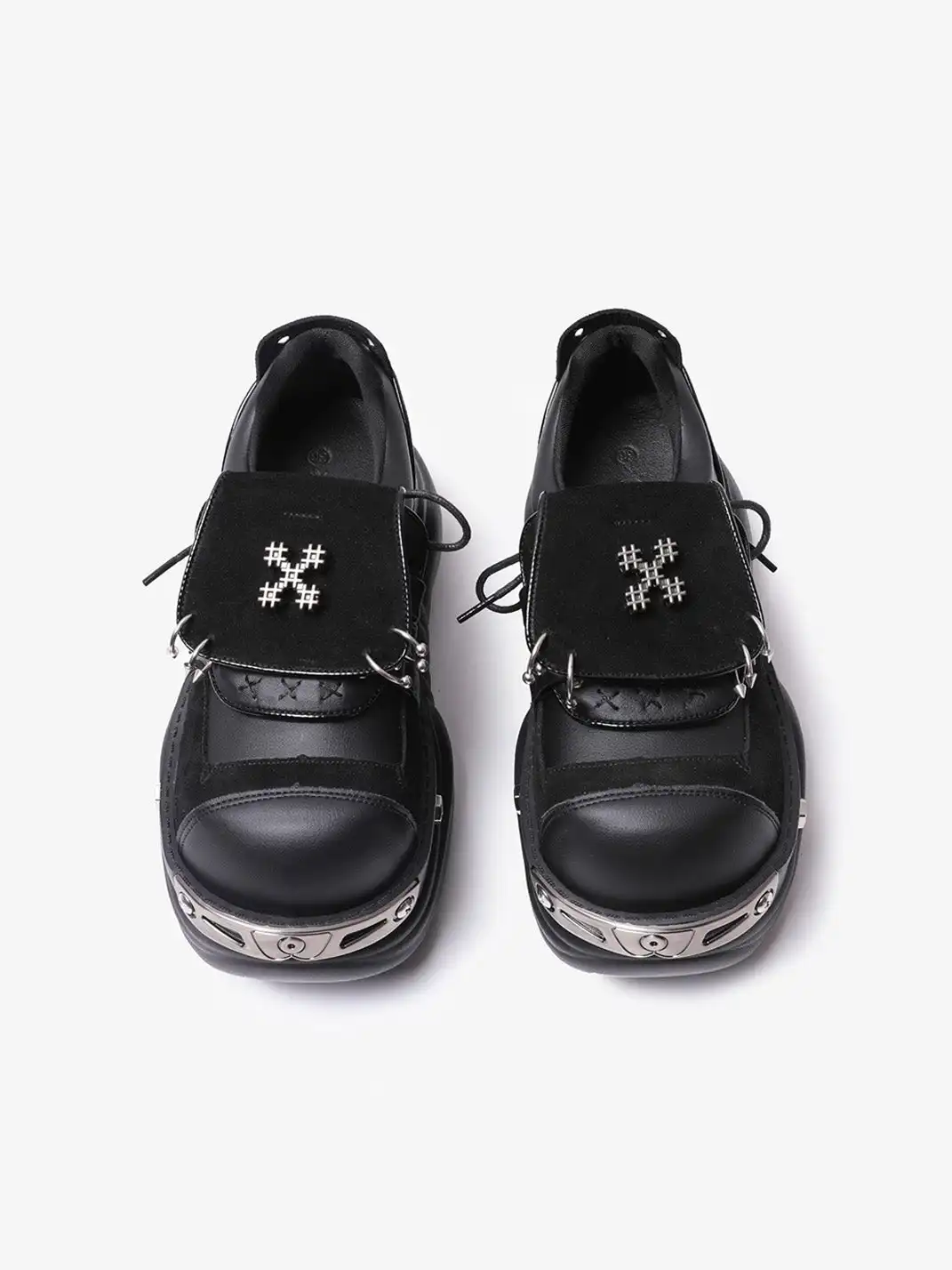 PINJIAHUI | Y2K Metal Punk Platform Shoes