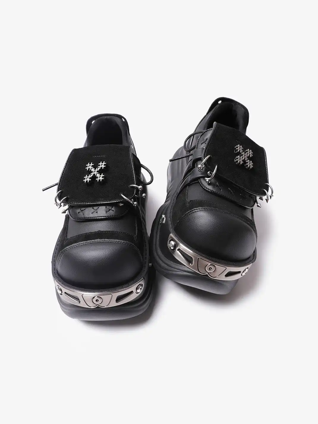 PINJIAHUI | Y2K Metal Punk Platform Shoes