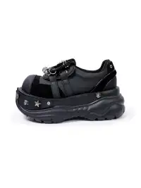 PINJIAHUI | Y2K Metal Detail Platform Shoes
