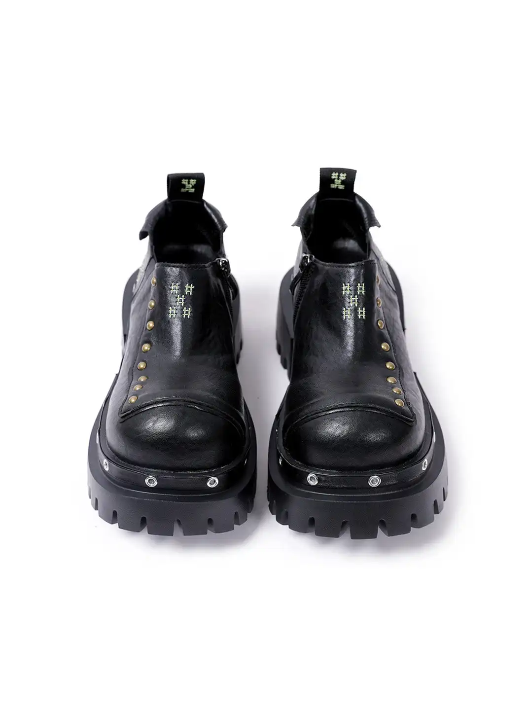 PINJIAHUI | Retro Slip-on Platform Leather Shoes