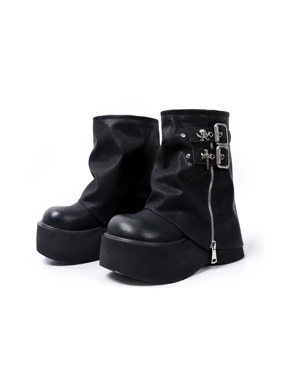 PINJIAHUI | Skull Platform Boots