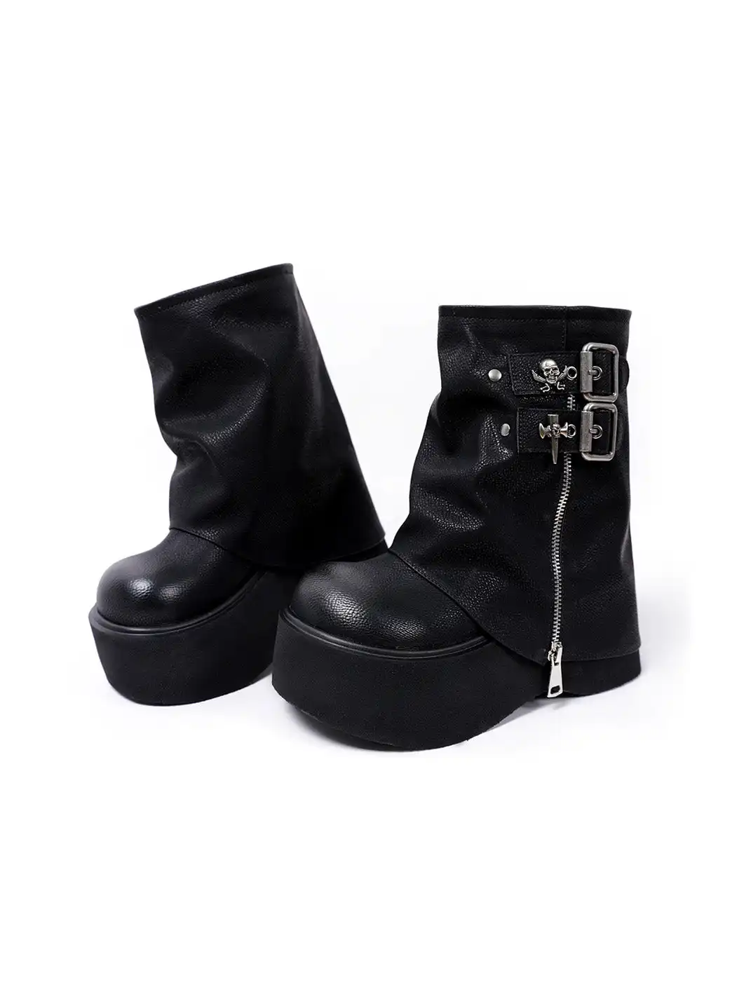 PINJIAHUI | Skull Platform Boots