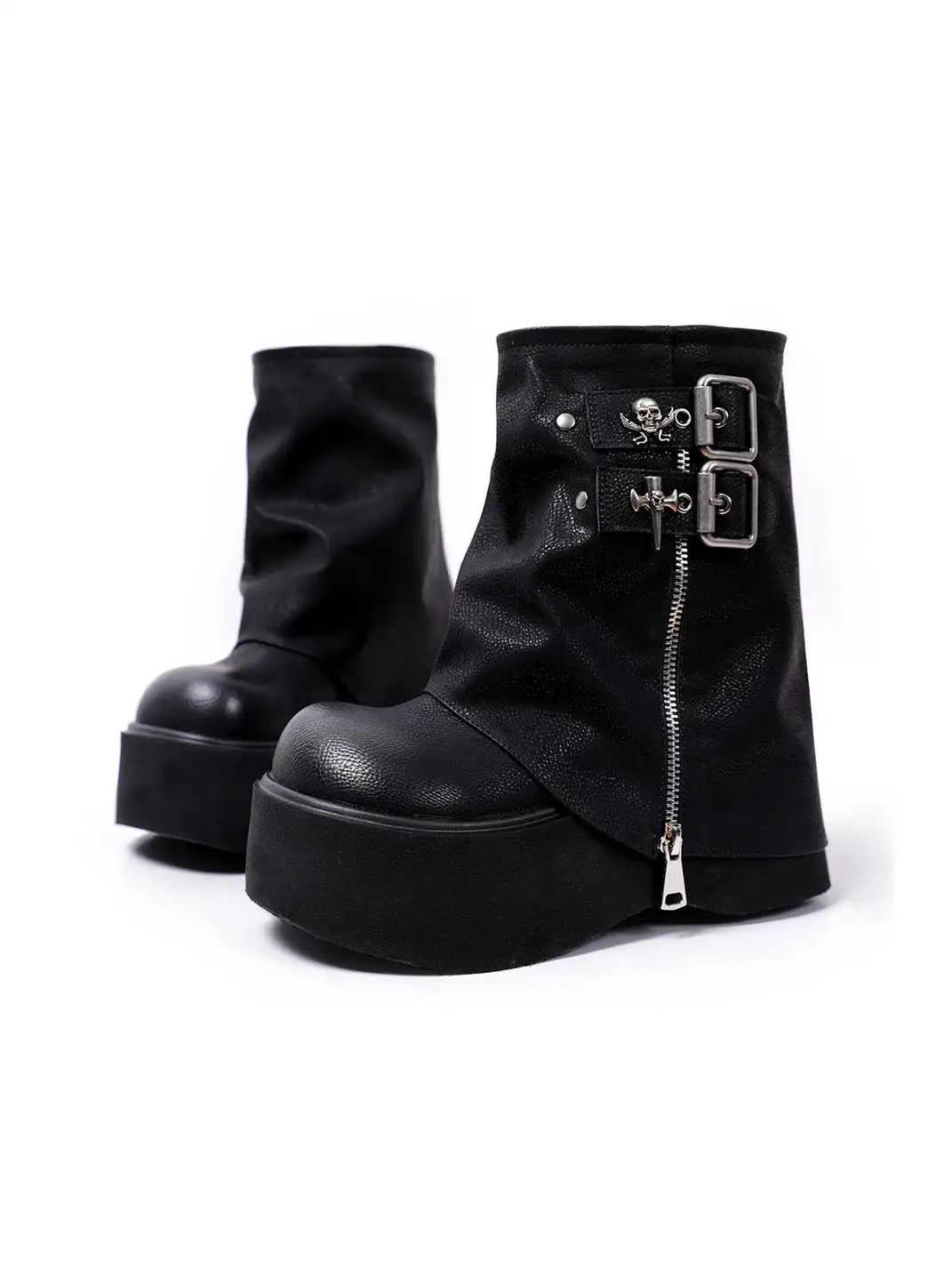 PINJIAHUI | Skull Platform Boots