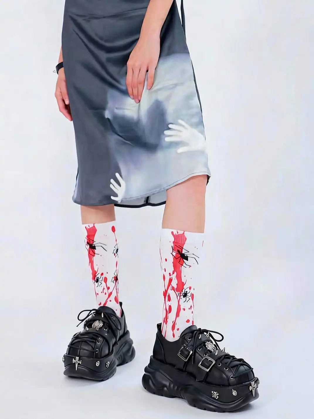 PINJIAHUI | Retro Y2K Metal Punk Platform Shoes