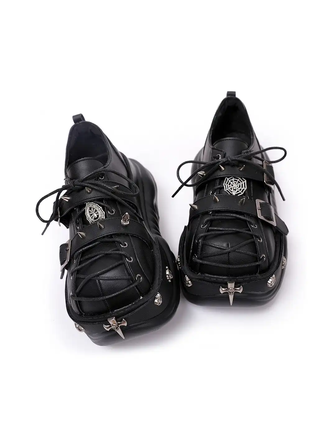 PINJIAHUI | Retro Y2K Metal Punk Platform Shoes