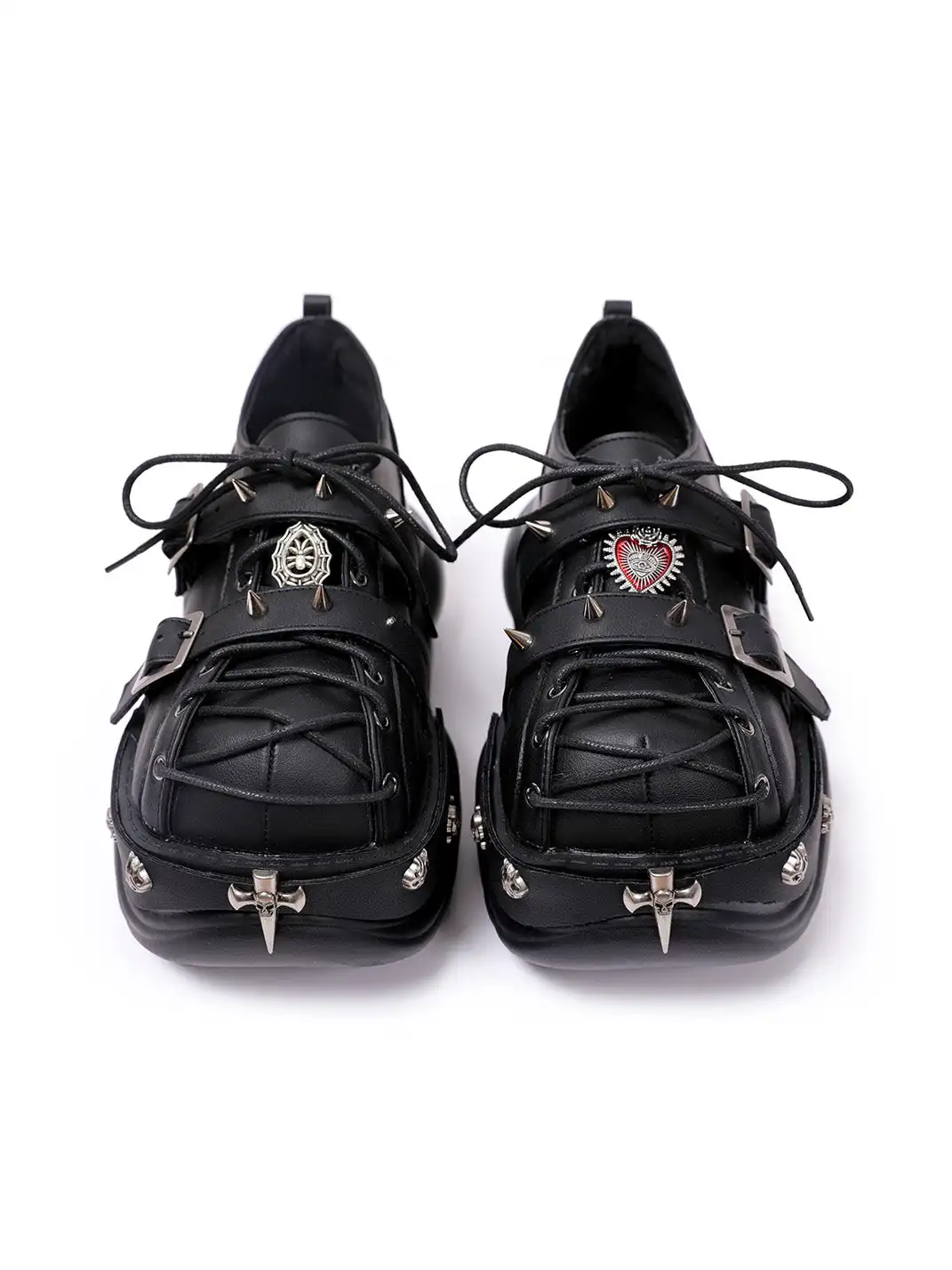PINJIAHUI | Retro Y2K Metal Punk Platform Shoes