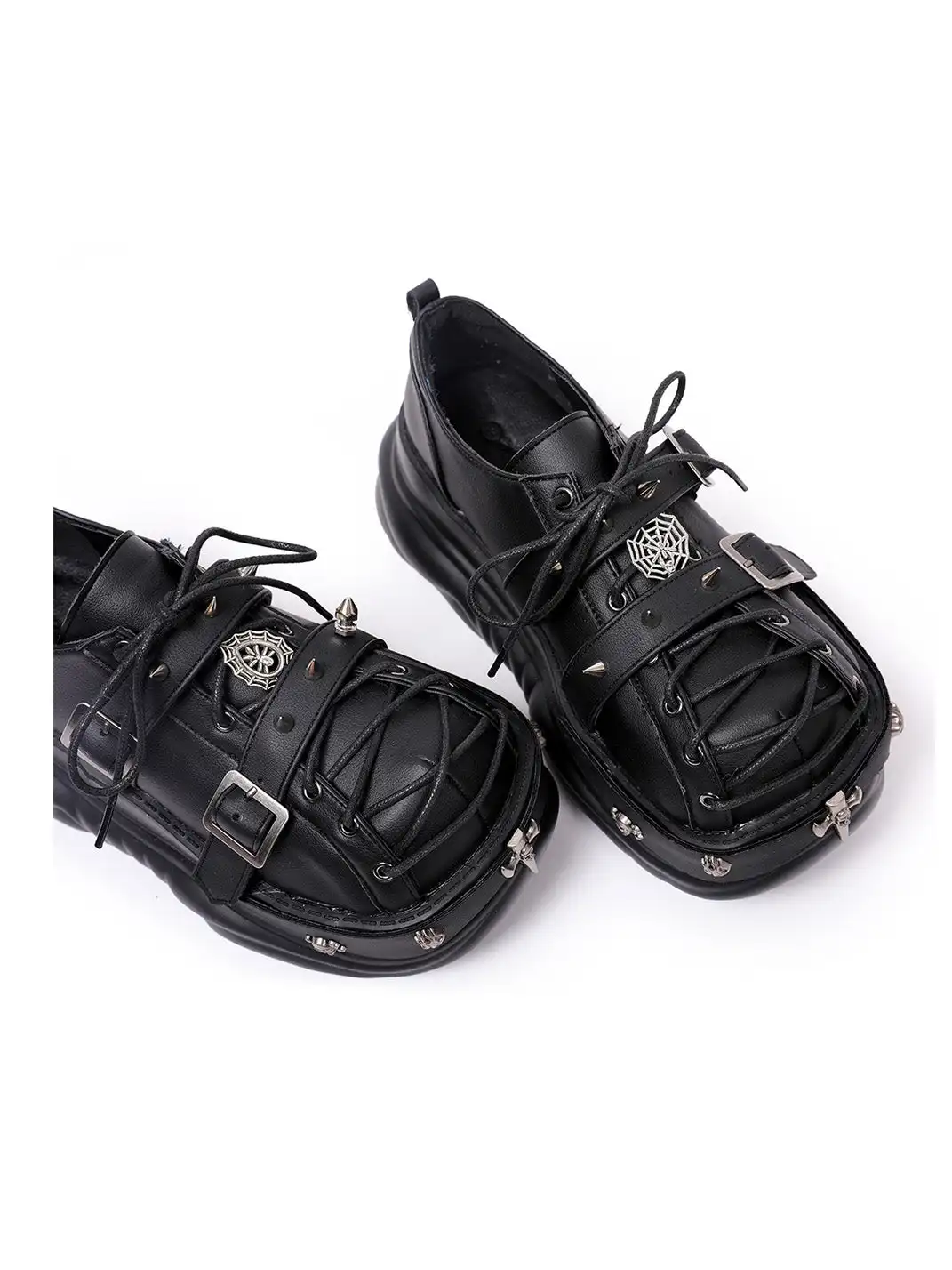 PINJIAHUI | Retro Y2K Metal Punk Platform Shoes