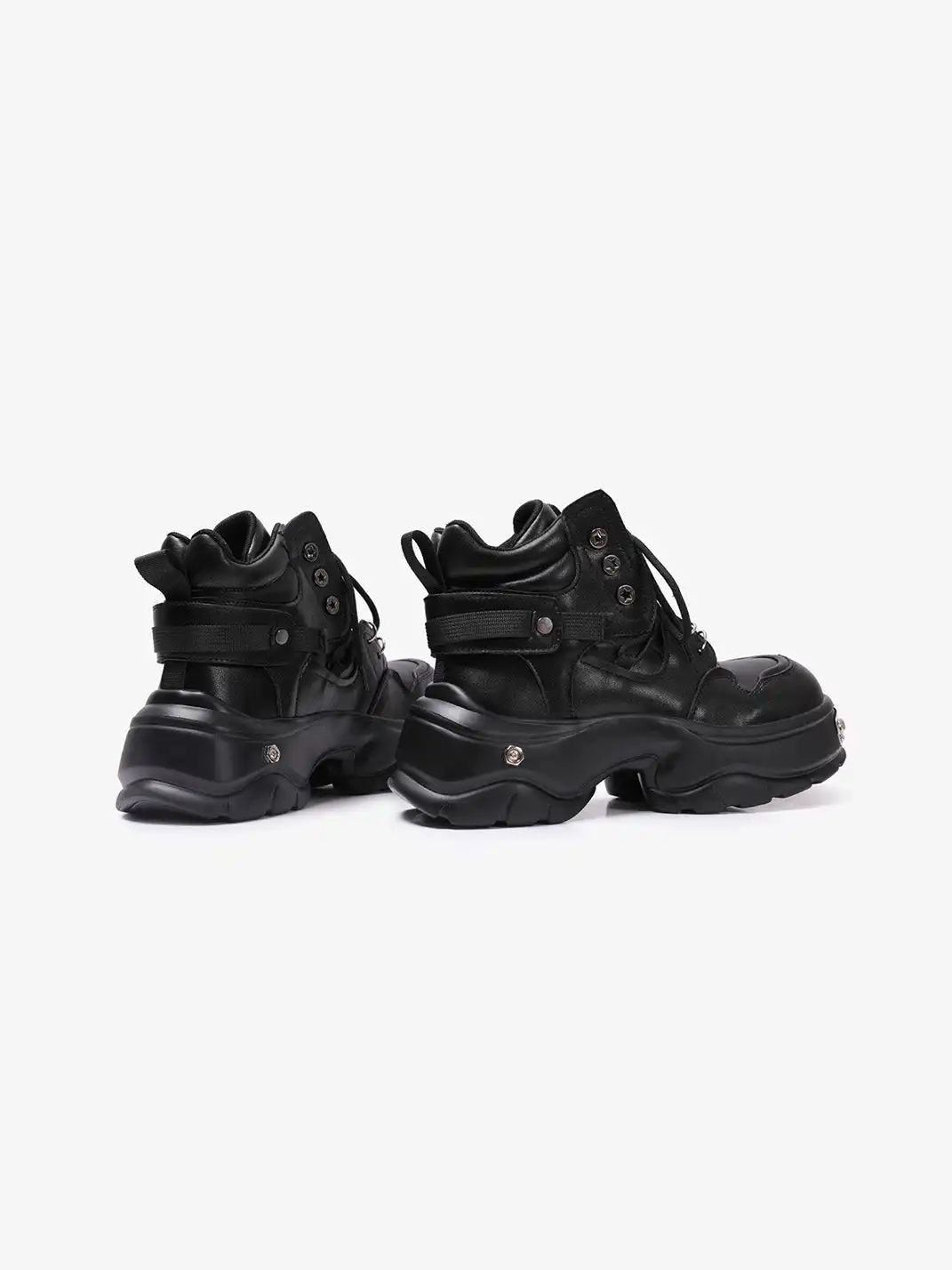 PINJIAHUI | Metal Detail Platform Boots