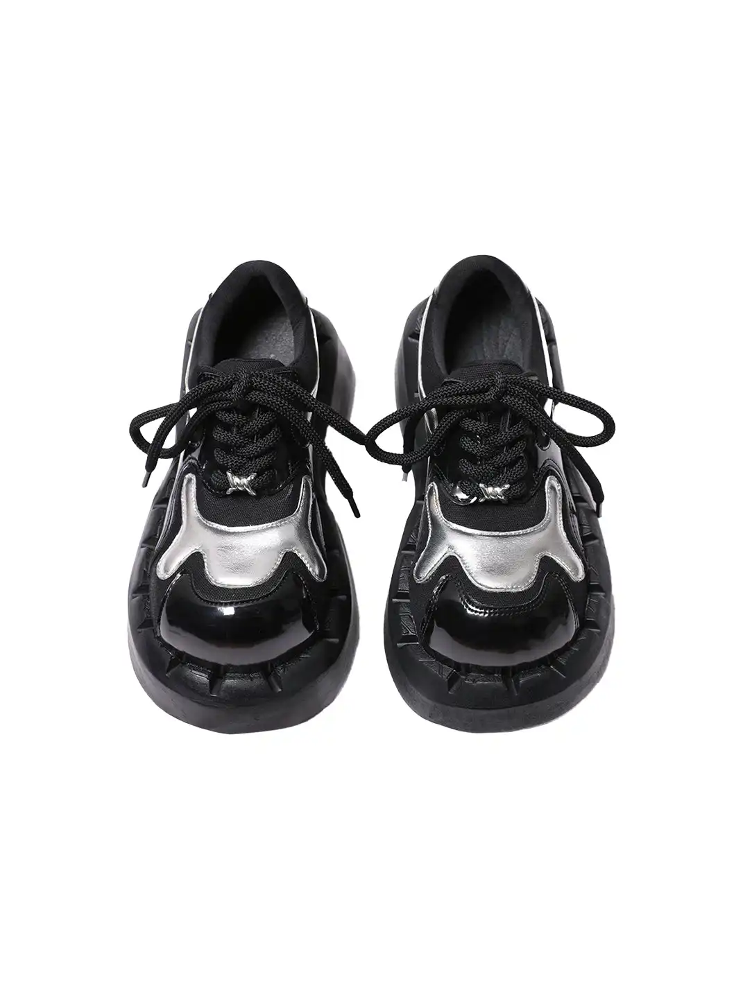 PINJIAHUI | Patchwork Platform Shoes