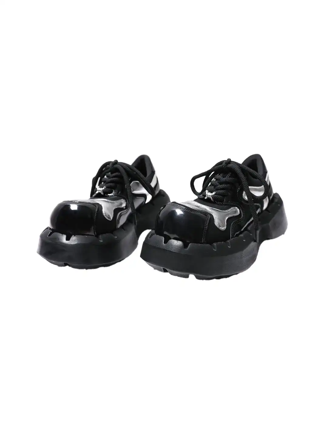 PINJIAHUI | Patchwork Platform Shoes