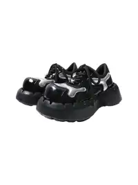 PINJIAHUI | Patchwork Platform Shoes