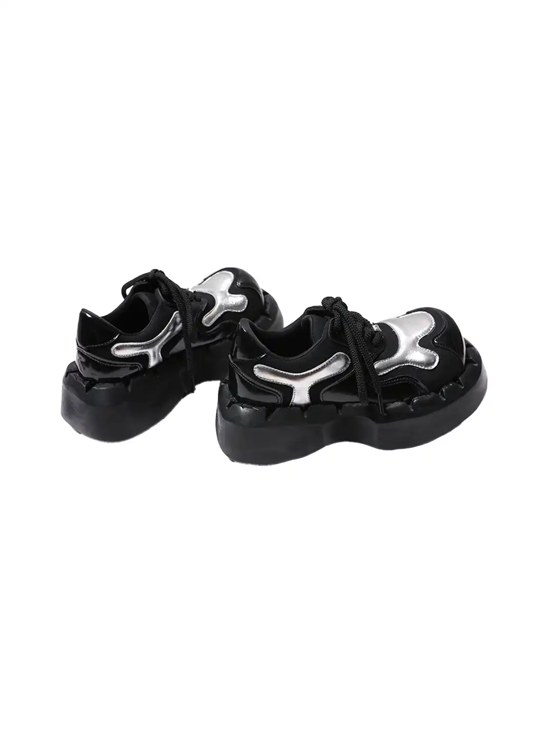 PINJIAHUI | Patchwork Platform Shoes